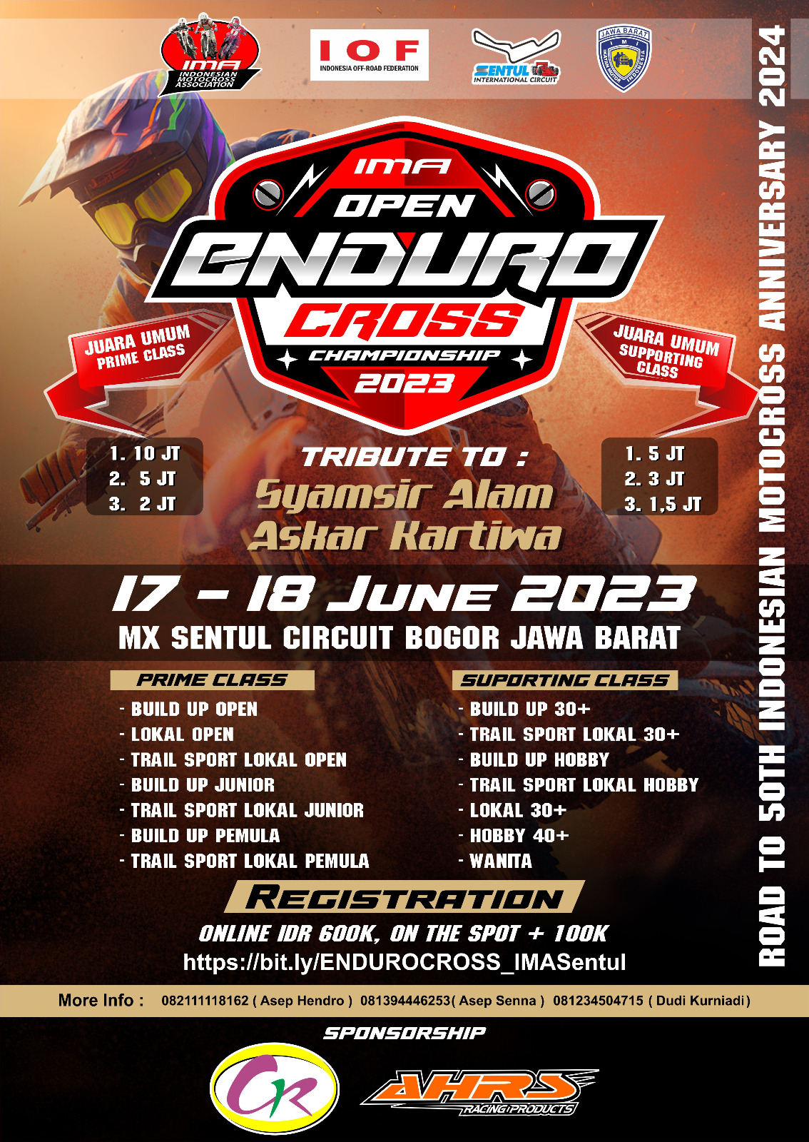 Kejuaraan IMA Open Enduro Cross Championship 2023 Kolaborasi Atraktif dan Edukatif Mewadahi Konsentrasi Prestasi Atlit Balap